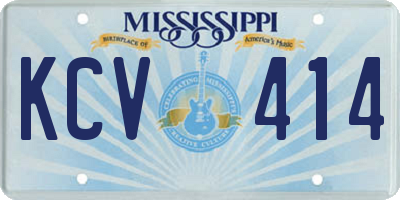 MS license plate KCV414