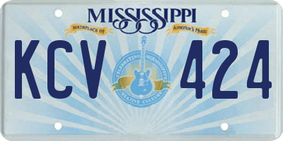 MS license plate KCV424