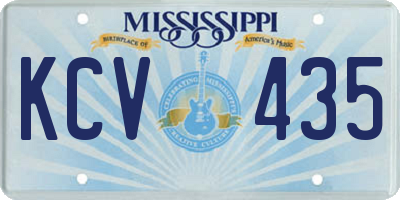 MS license plate KCV435