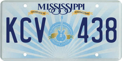 MS license plate KCV438