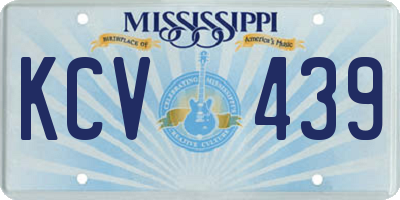 MS license plate KCV439