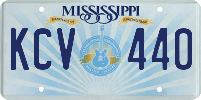 MS license plate KCV440