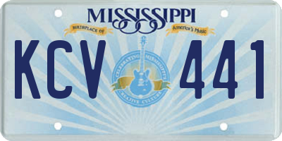 MS license plate KCV441