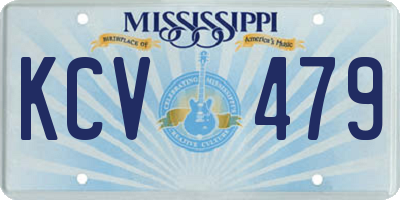 MS license plate KCV479