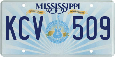 MS license plate KCV509