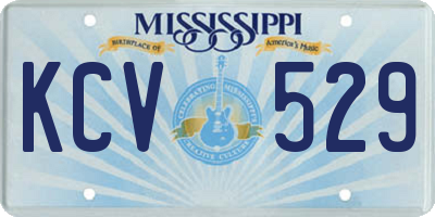 MS license plate KCV529