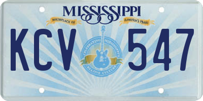MS license plate KCV547
