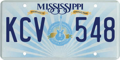 MS license plate KCV548