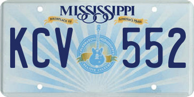 MS license plate KCV552