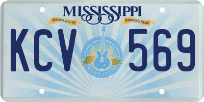 MS license plate KCV569