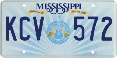 MS license plate KCV572