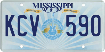 MS license plate KCV590