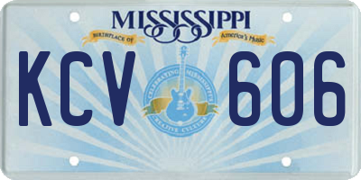 MS license plate KCV606