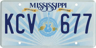 MS license plate KCV677