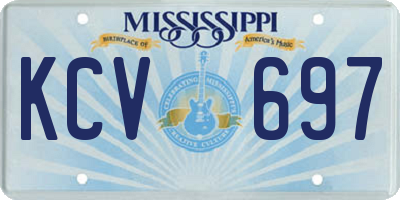MS license plate KCV697
