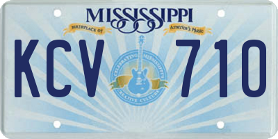 MS license plate KCV710
