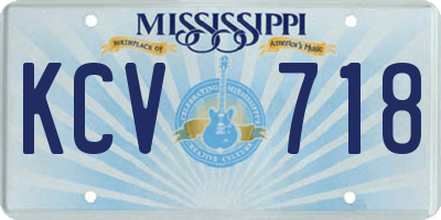 MS license plate KCV718