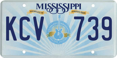 MS license plate KCV739
