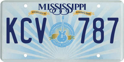 MS license plate KCV787