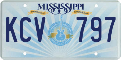 MS license plate KCV797