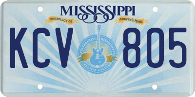 MS license plate KCV805