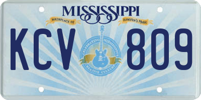 MS license plate KCV809