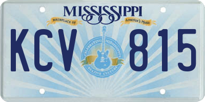 MS license plate KCV815