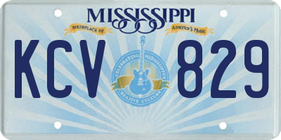 MS license plate KCV829