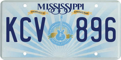 MS license plate KCV896