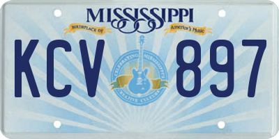 MS license plate KCV897