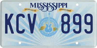 MS license plate KCV899