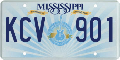 MS license plate KCV901