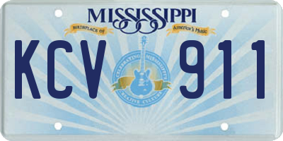 MS license plate KCV911