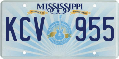 MS license plate KCV955