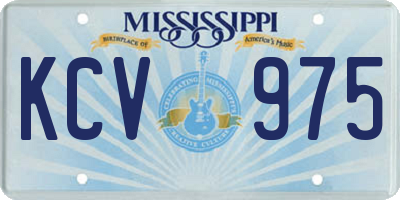 MS license plate KCV975