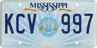 MS license plate KCV997