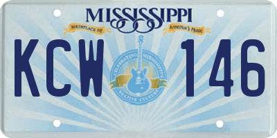 MS license plate KCW146