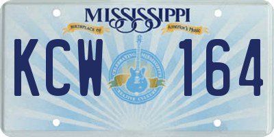 MS license plate KCW164