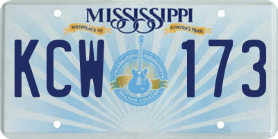 MS license plate KCW173