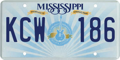 MS license plate KCW186
