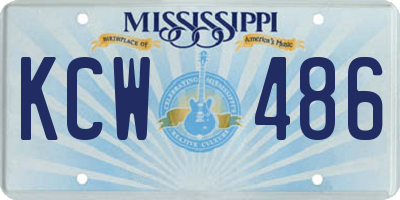 MS license plate KCW486