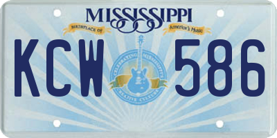 MS license plate KCW586