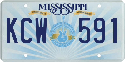 MS license plate KCW591