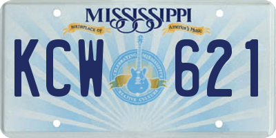 MS license plate KCW621