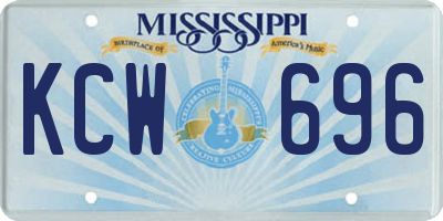 MS license plate KCW696