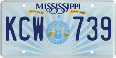 MS license plate KCW739