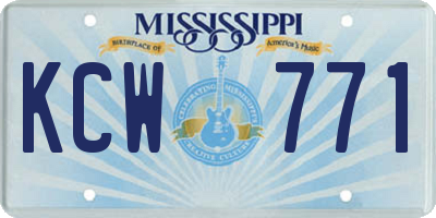 MS license plate KCW771