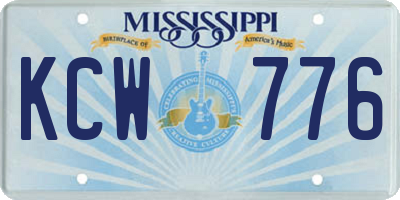 MS license plate KCW776
