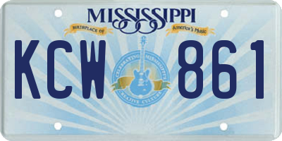 MS license plate KCW861