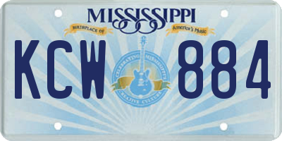 MS license plate KCW884